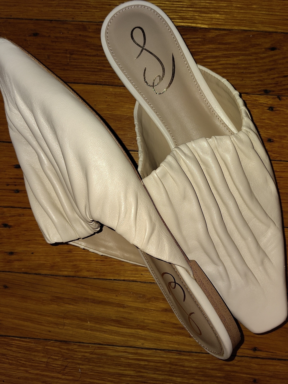 Sam Edleman Cecilia Gathered Leather Slip-On Flats Sz 8 - Picture 5 of 5
